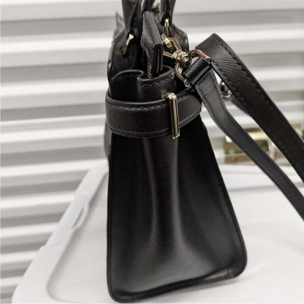 kate spade Charcoal Black Leather Satchel - Picture 5 of 9